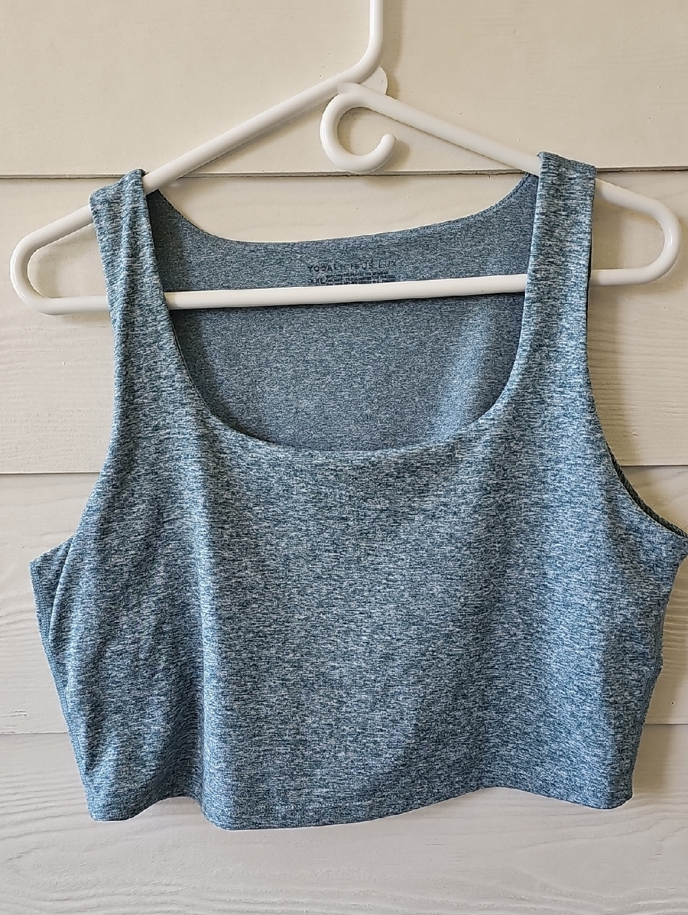 Yogalicious Heathered Blue Crop Tank